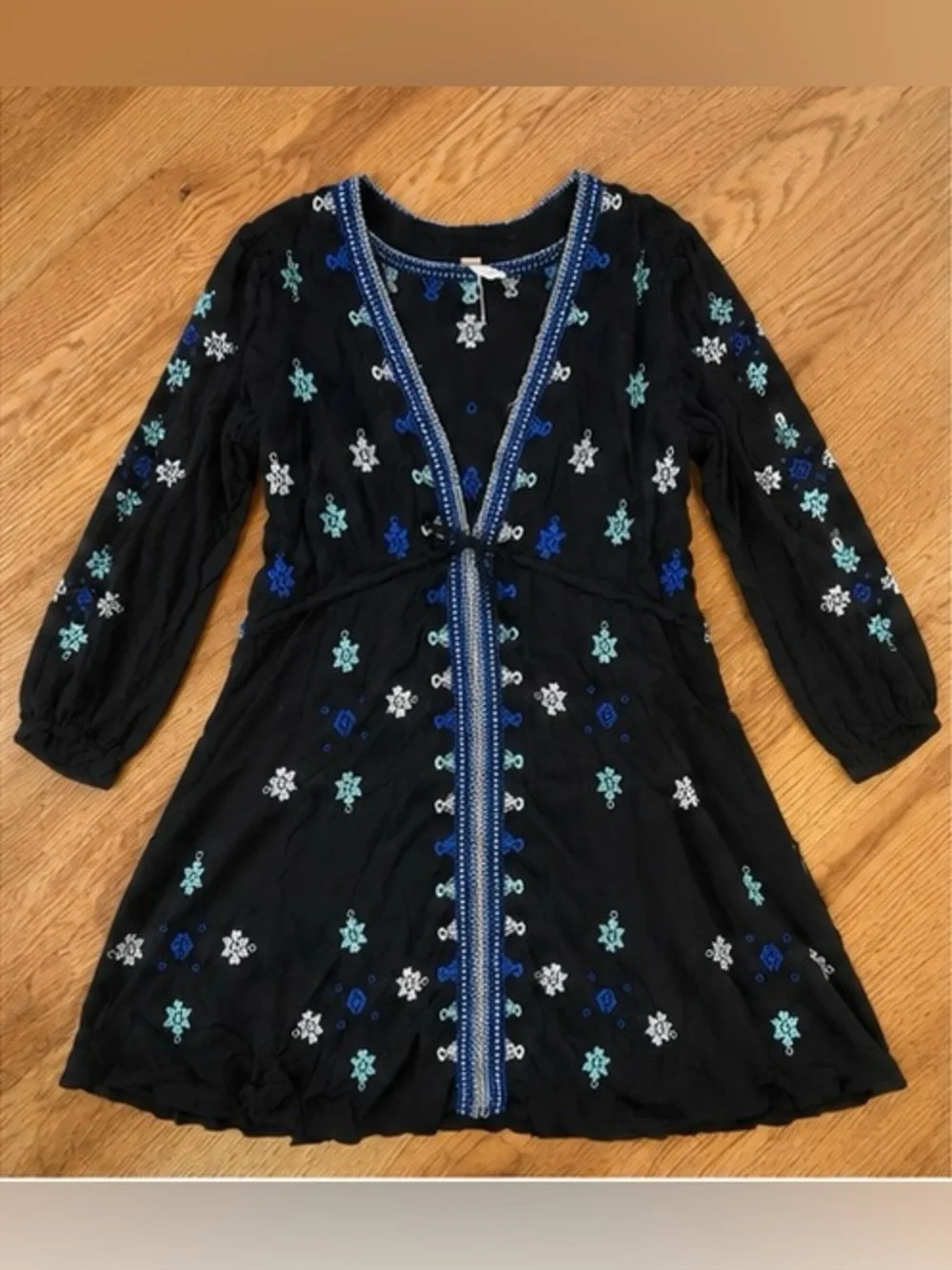 Free People Stargazer Romantic Embroidered Mini Dress